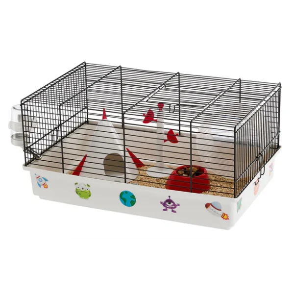 CRICETI 9 SPACE White‐ Клетка за хамстери оборудвана 46x29,5xh 23cm