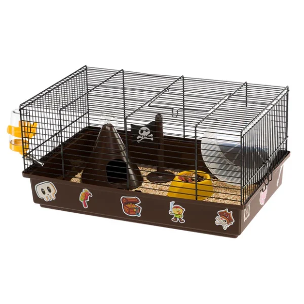 CRICETI 9 PIRATES black ‐ Клетка за хамстери оборудвана 46x29,5xh23cm